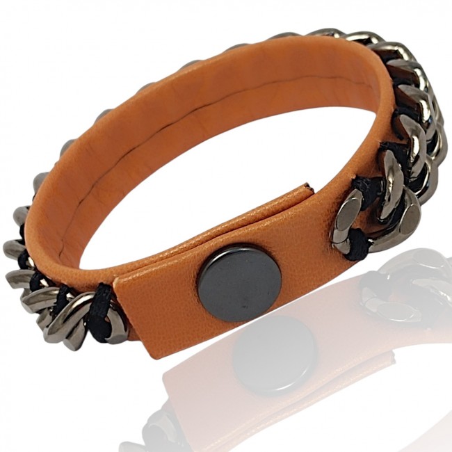 Bransoleta Chain Reacion - Caramel Cognac